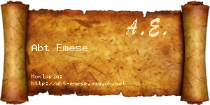 Abt Emese névjegykártya